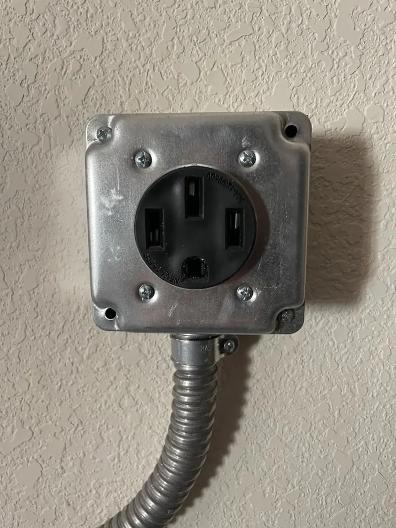 NEMA 14-50 outlet installed for Electrical Panel Upgrade in Midway